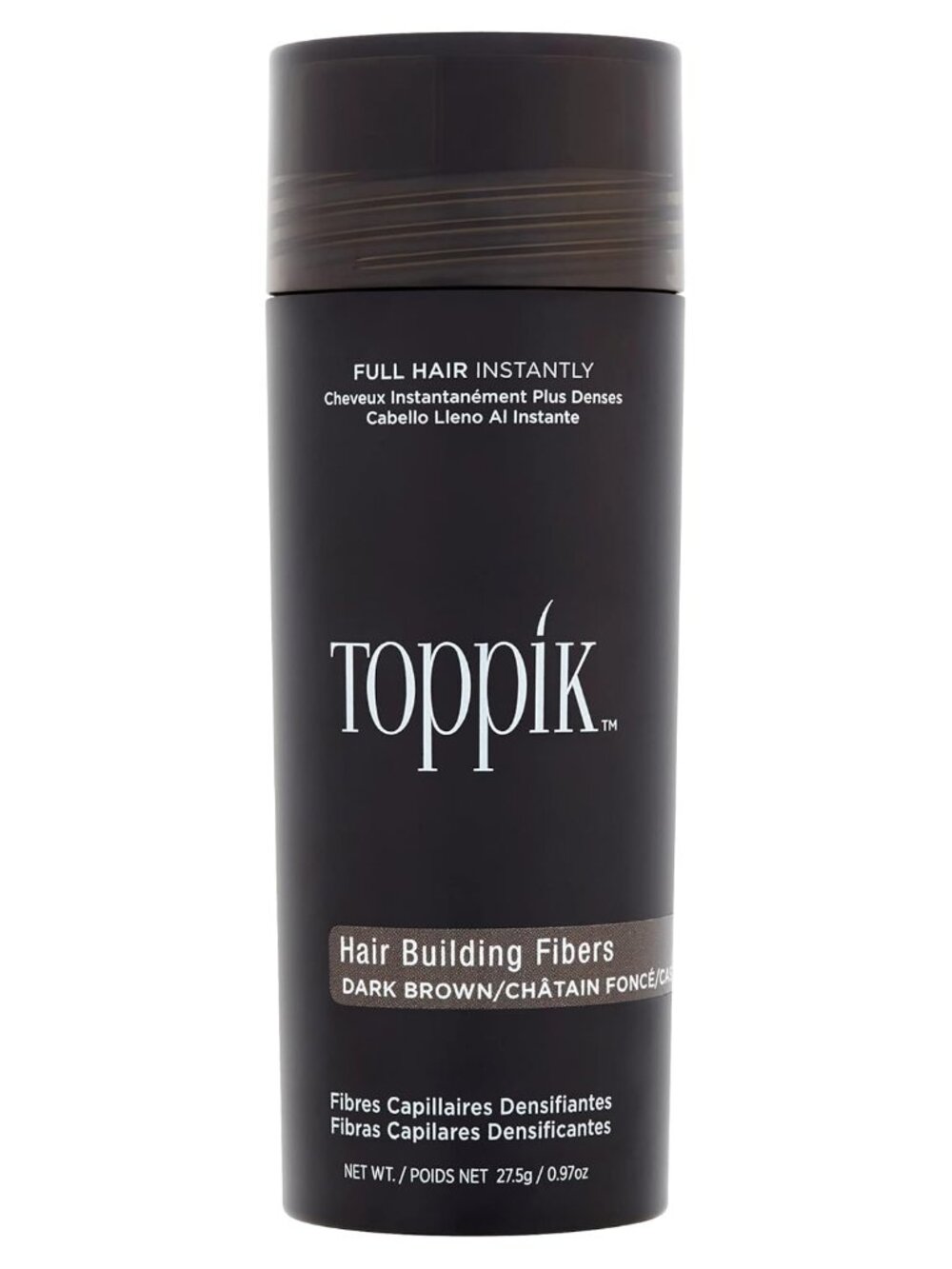 TOPPIK Hair Building Fibers, Dark Brown, 27.5 g/0.97 oz